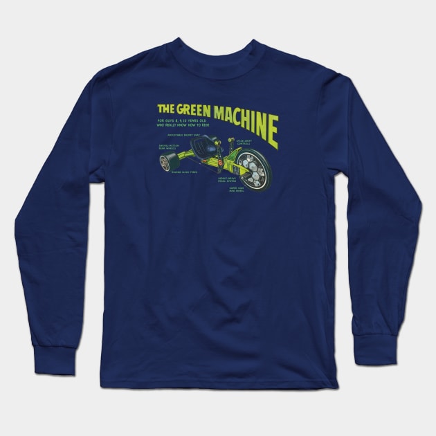 Green Machine Big Wheel '77 Long Sleeve T-Shirt by GeekGiftGallery